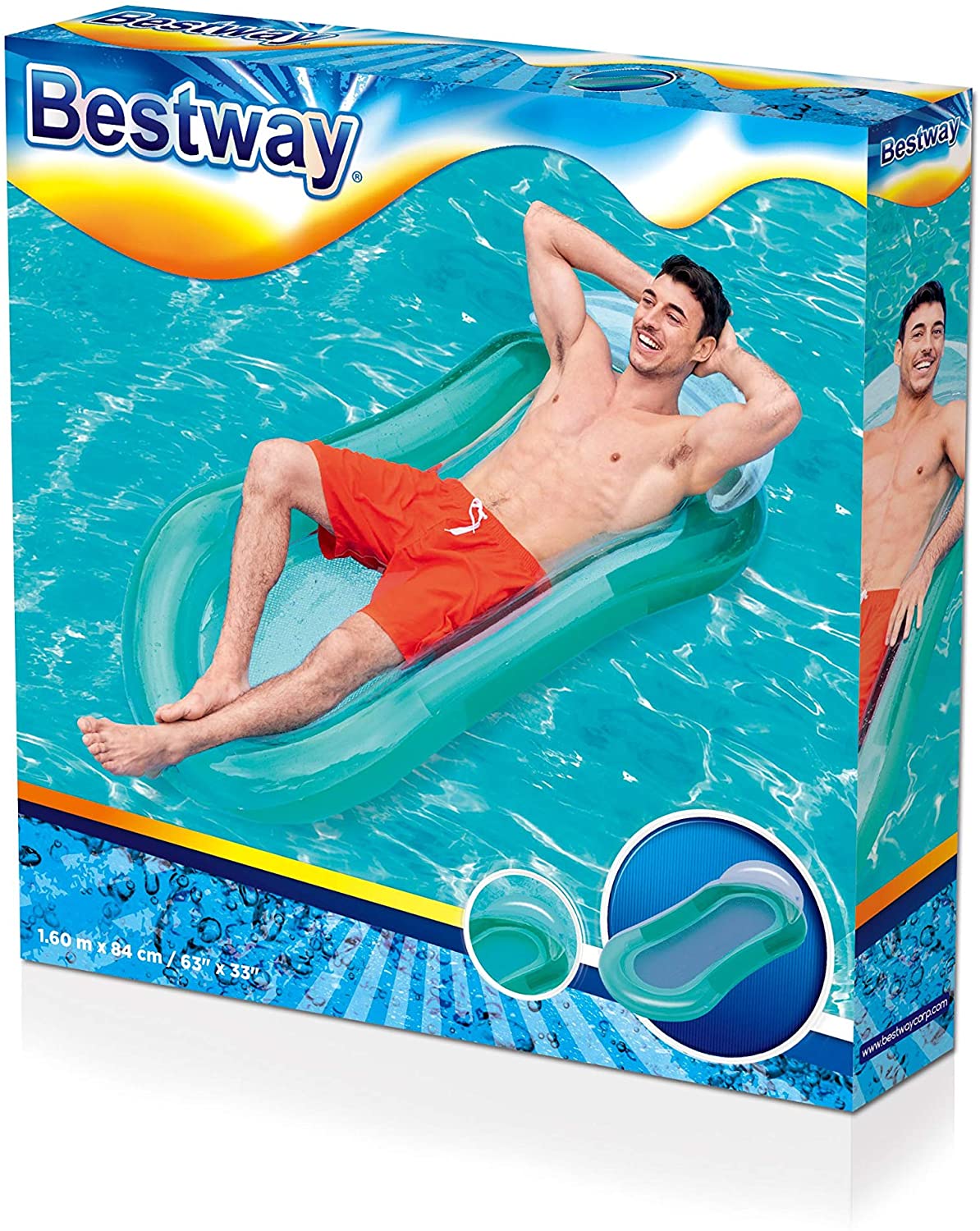 Bestway Aqua Louinge Luftmatratze Hängematte, 160 x 84 cm grün
