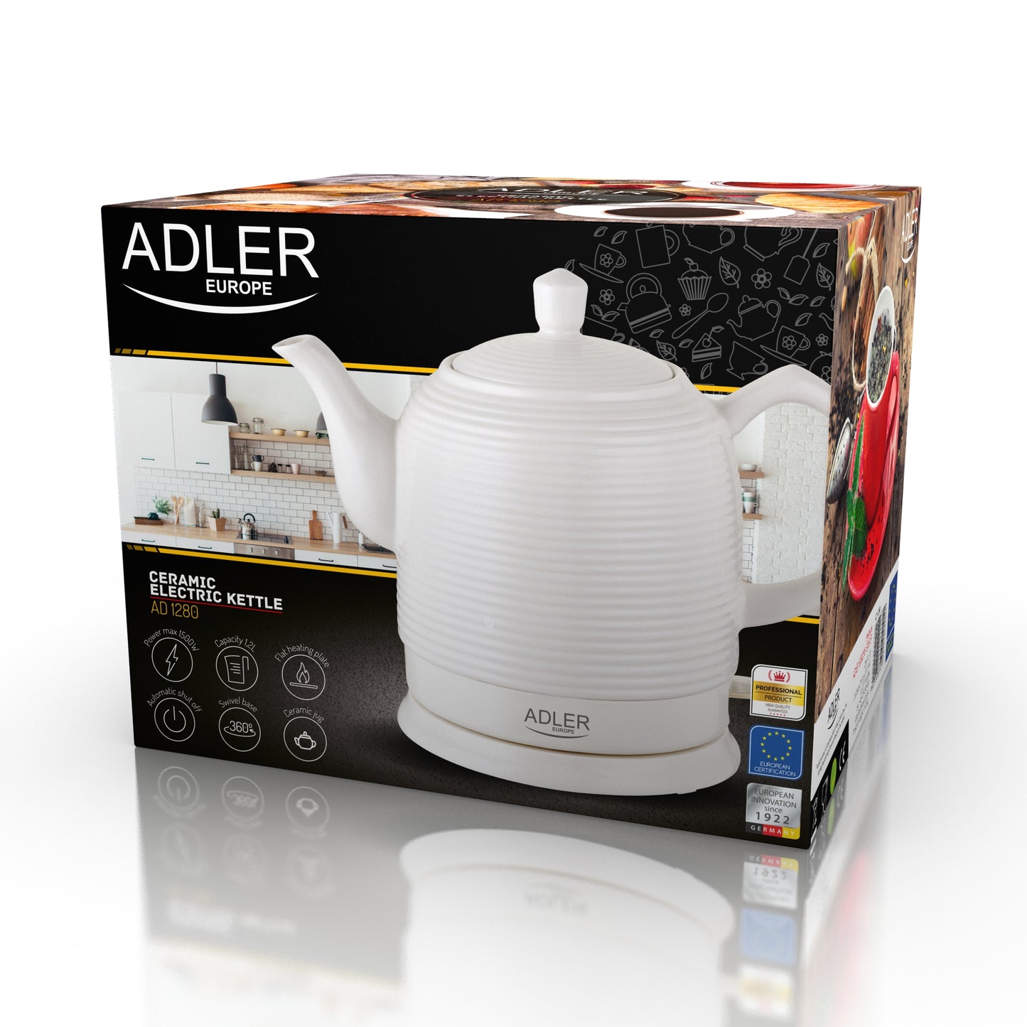 Adler Wasserkocher Keramik 1,2L AD1280