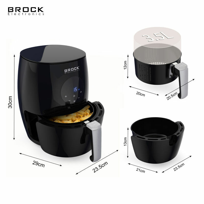 Brock Digitale Heißluftfritteuse 3,5L AFD3502BK