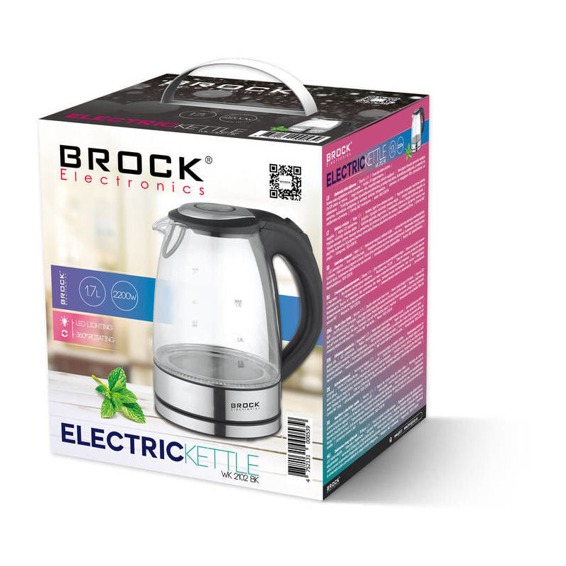 Brock Wasserkocher Glas 1,7L WK2102BK