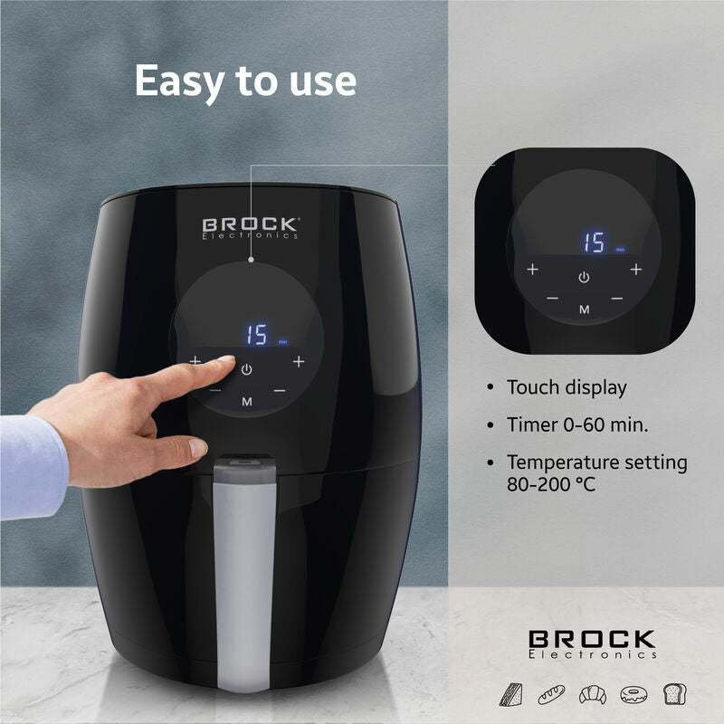 Brock Digitale Heißluftfritteuse 3,5L AFD3502BK